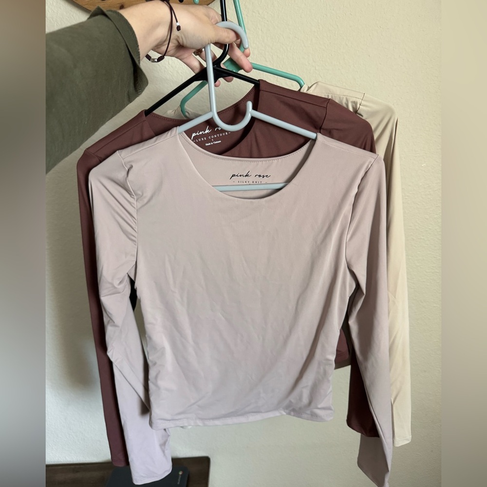 Pink Rose Cropped Long sleeve bundle